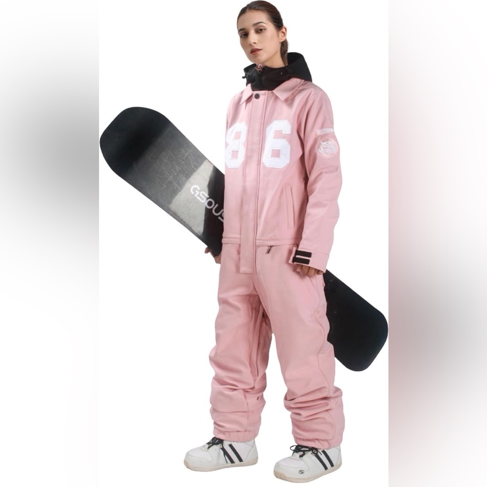 GSOU SNOW Ski Suits Women Men One Piece Snow Suits Waterproof